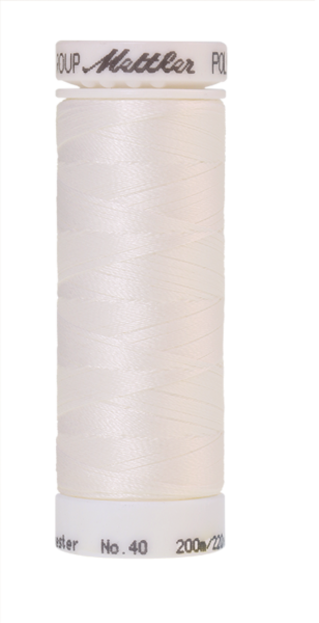 White (3406-0015) | Poly Sheen (200M / 220Y) | Mettler Thread